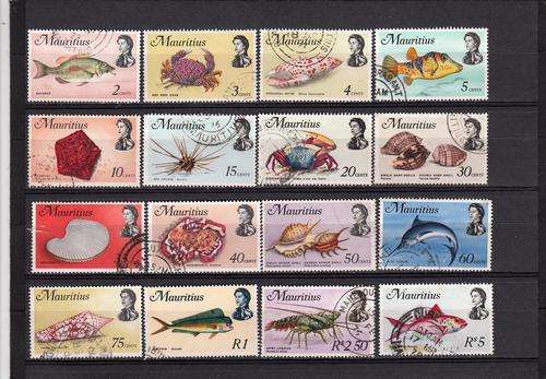 Mauritius QE 1969/73 part set , used mix con     (CV R575  )
