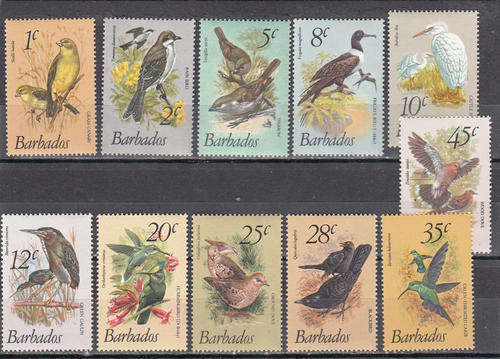 Barbados part bird set , MLH