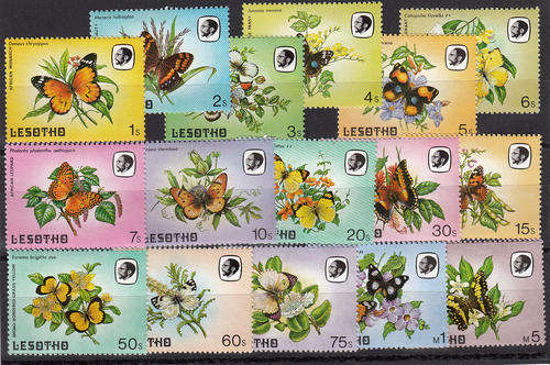 Lesotho 1984 Defi Butterfly set , M/H