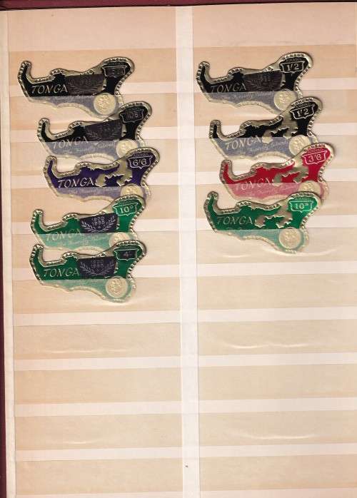 Sierra Leone , Tonga and Burundi in 8 page stock book , MINT ( 16 Scans )