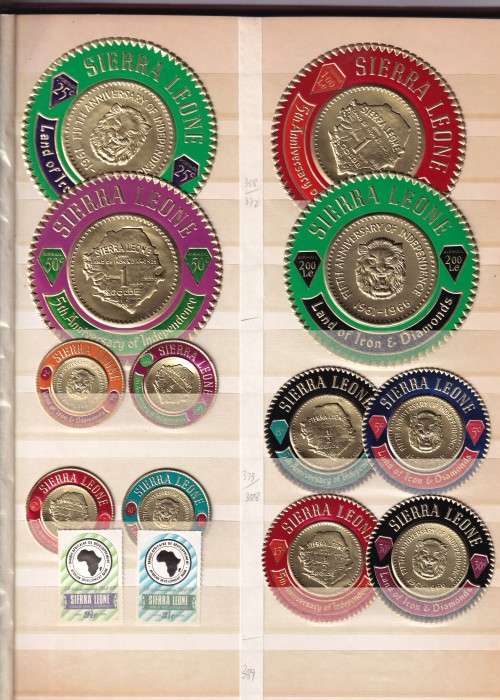 Sierra Leone , Tonga and Burundi in 8 page stock book , MINT ( 16 Scans )