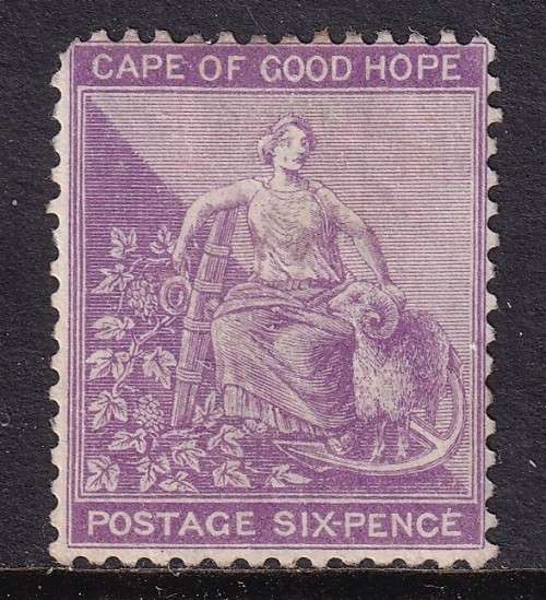 Cape of Good Hope 1884-90 6d purple , M/H          (SACC 47, CV R1500, no gum)