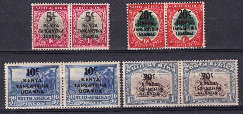 Kenya Uganda Tanganyika (KUT) 1941- 42 S.A. Pictorial overprinted set , M/H    (SG 151-154, CV £35)