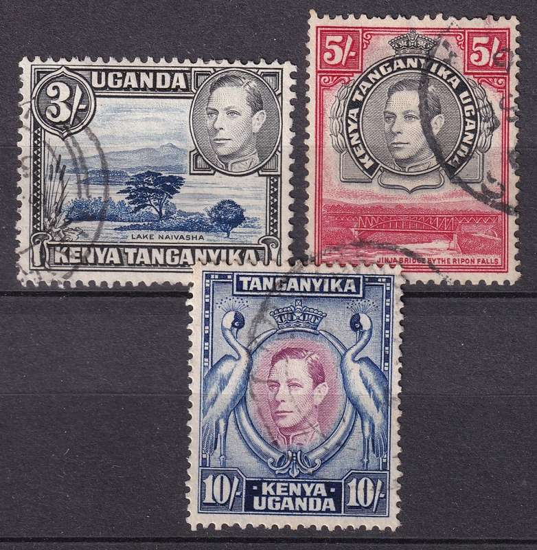 Kenya Uganda Tanganyika (KUT) 1938-54 KG VI part set , used