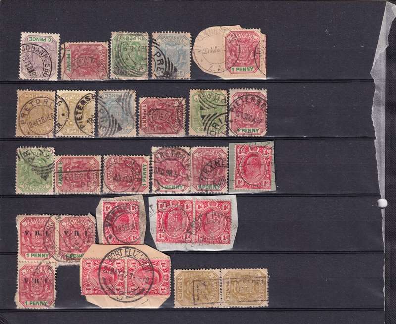 Transvaal 1894-95 Postmark lot, used     ( 3 SCANS)