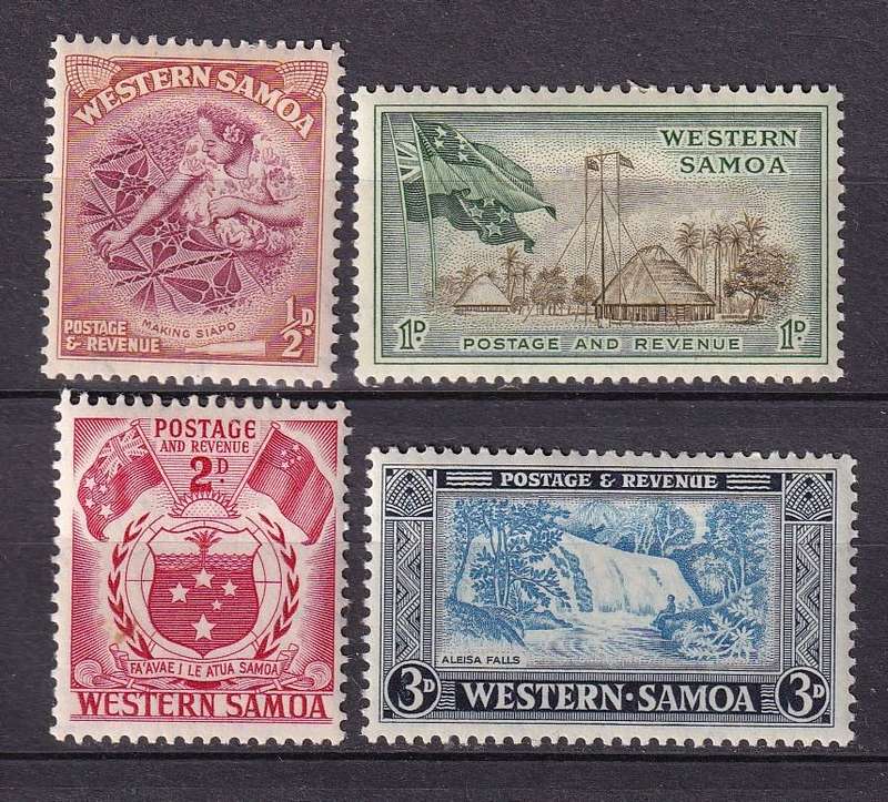 Western Samoa  1952 part set, M/H