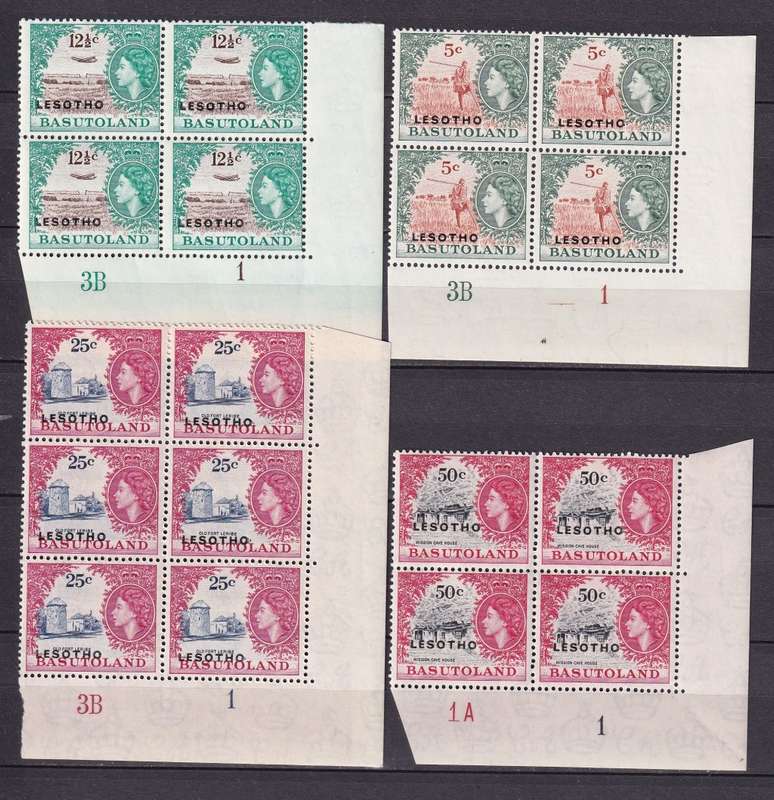 Basutoland 1966 QE part marginal set in B4, MNH
