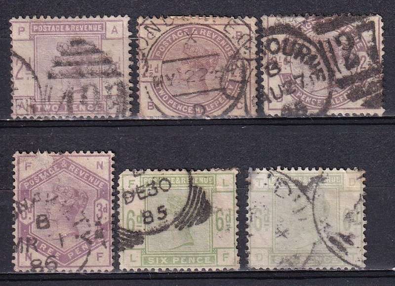 GB 1883-84 QV part set (W49), used