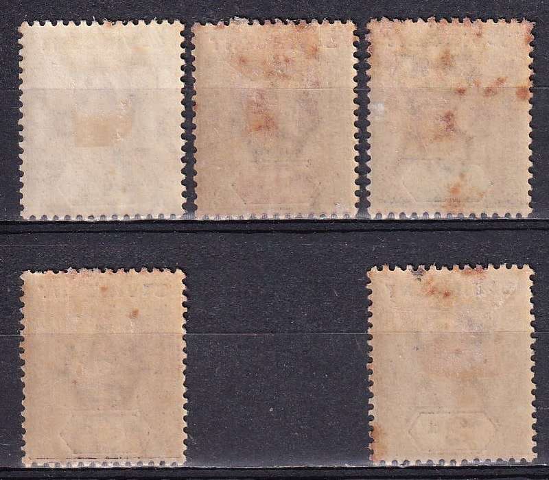 St Vincent 1902 KE part sets , M/H         ( toning)