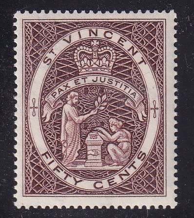 St Vincent 1955-63 5 cents red brown , MLH         ( SG 198)