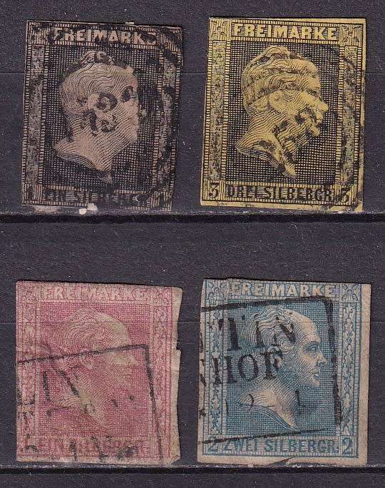 Germany 1850-58 Prussia lot, used (thin )