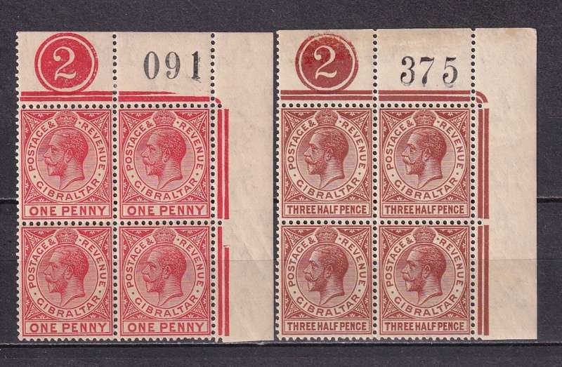Gibraltar QE, KG V & KG VI part sets , MLH & MNH              (2 X SCANS)