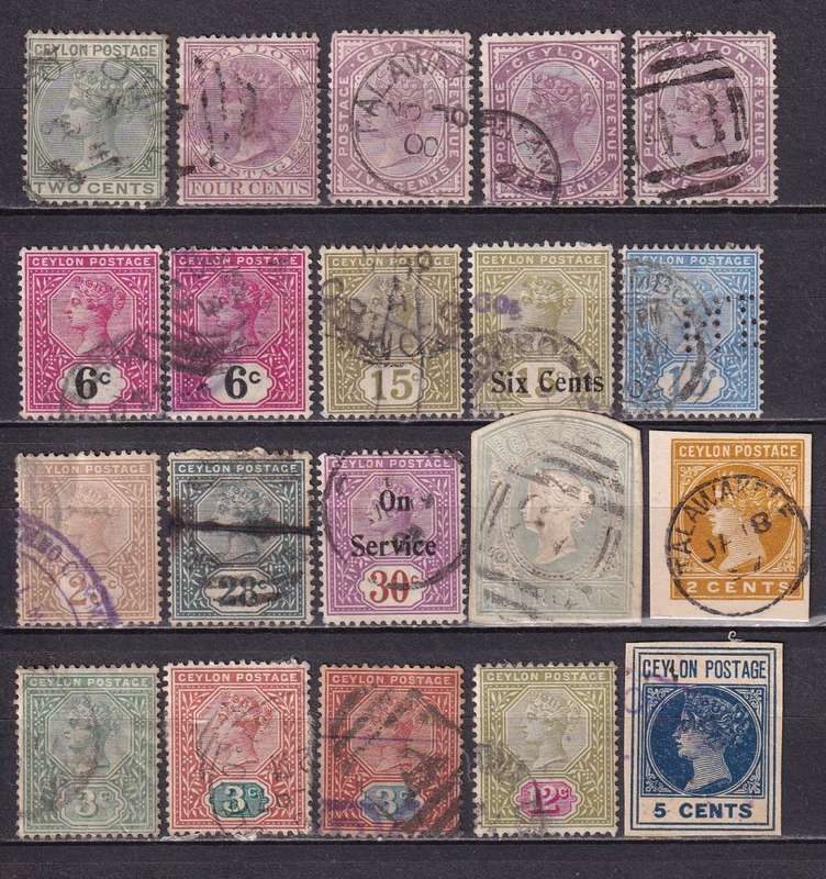 Ceylon 1886> QV lot (CA), used