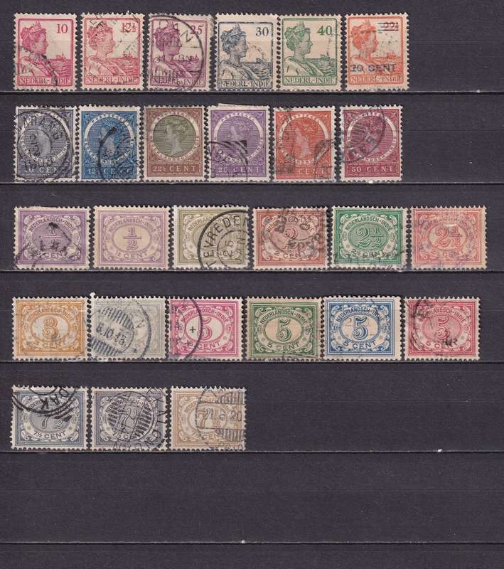 Netherlands Dutch Indies 1892> part sets. used        ( 2 x scans)