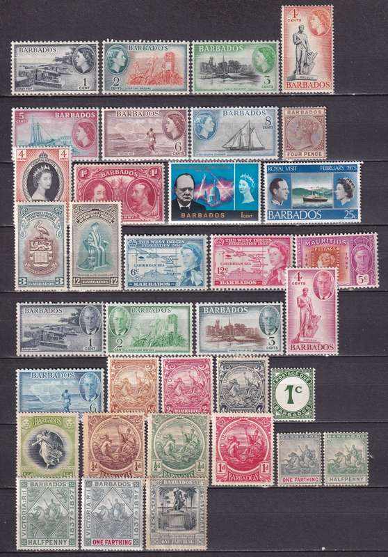 Barbados part sets , M/H          ( 2 x scans)