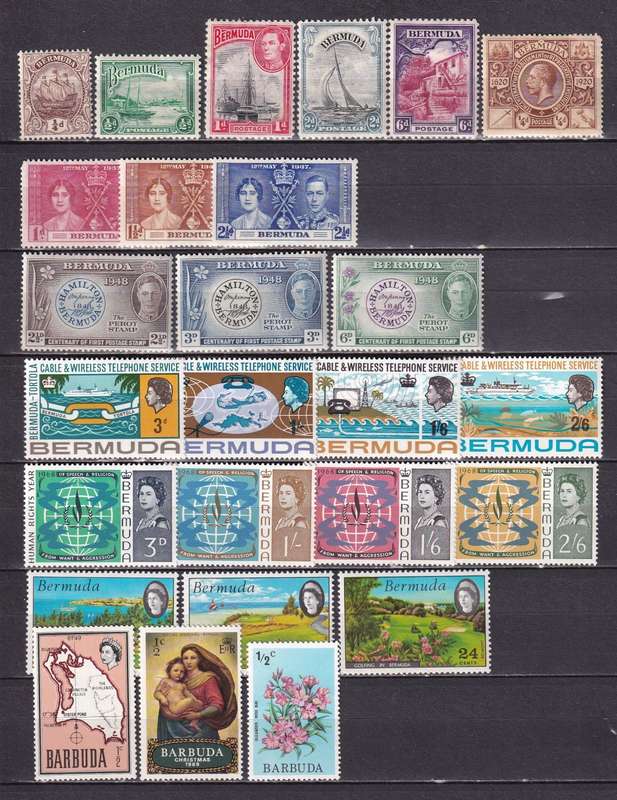 Bermuda 1953-62 QE part set and odds, M/H       ( 2 x scans)