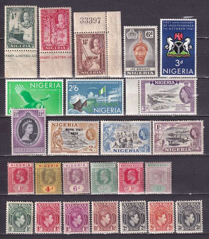 Nigeria QV ,KG V KG VI part sets , M/H