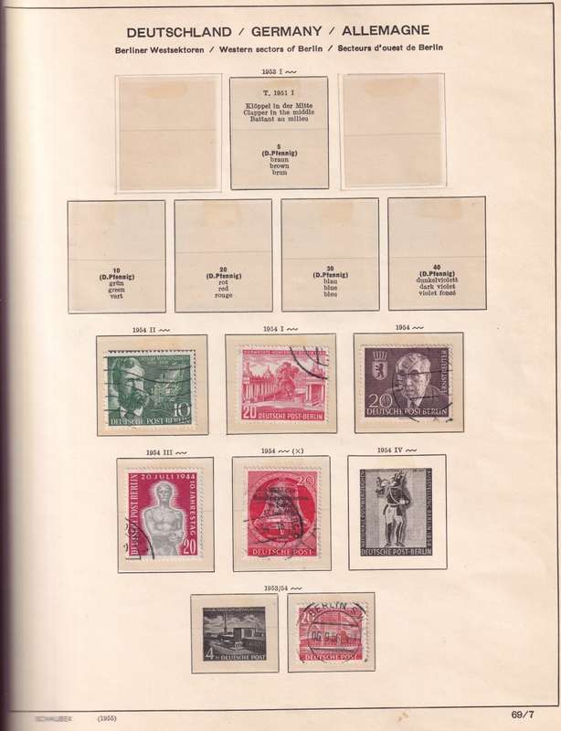 Germany Schaubek pre printed album 1950-1984 sets and part sets, M/H & used   (15 scans)
