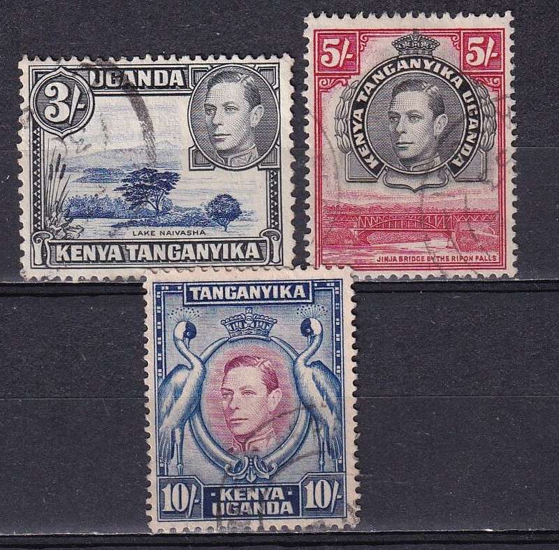 Kenya Uganda Tanganyika (KUT) 1938-54 KG VI part set , used
