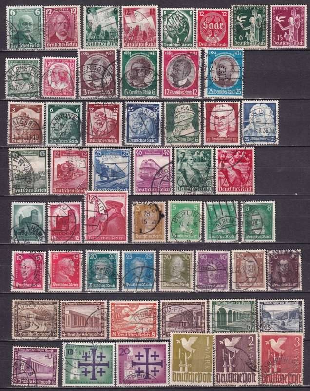 Germany part sets, used         ( 8 x SCANS)