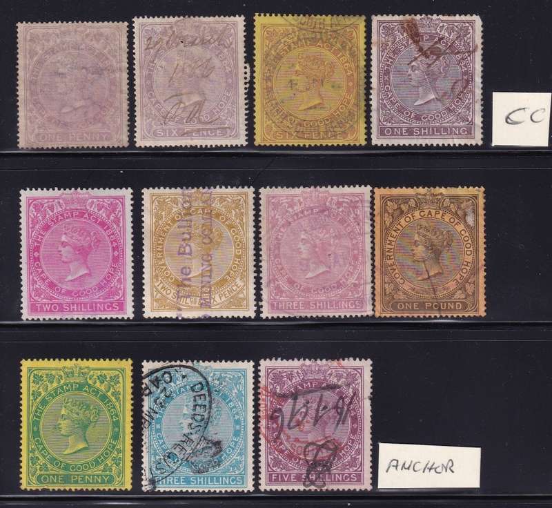 Cape of Good Hope 1865> QV revenue lot , used
