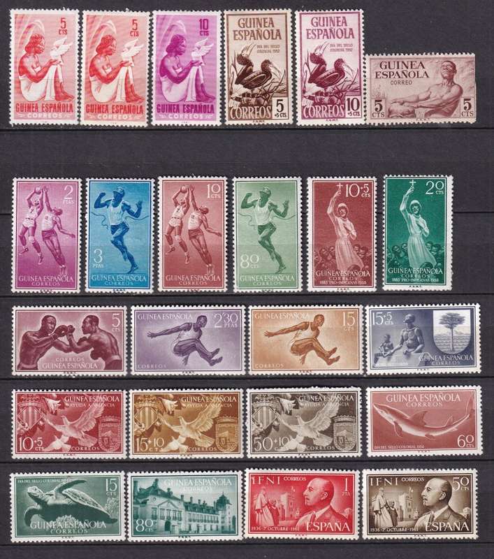 Spain colonies part sets, M/H                    (7 SCANS)