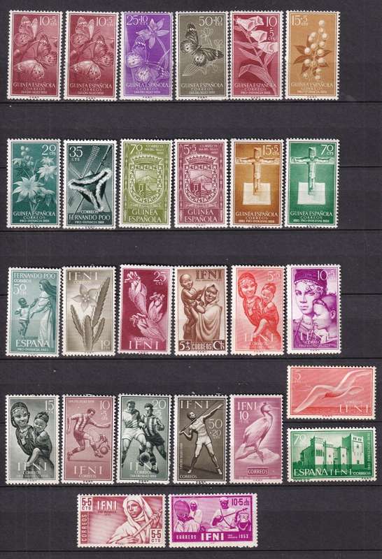 Spain colonies part sets, M/H                    (7 SCANS)