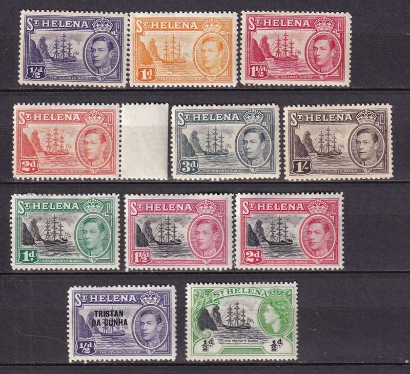 St Helena KG VI 1938 & 1949 part sets , M/H