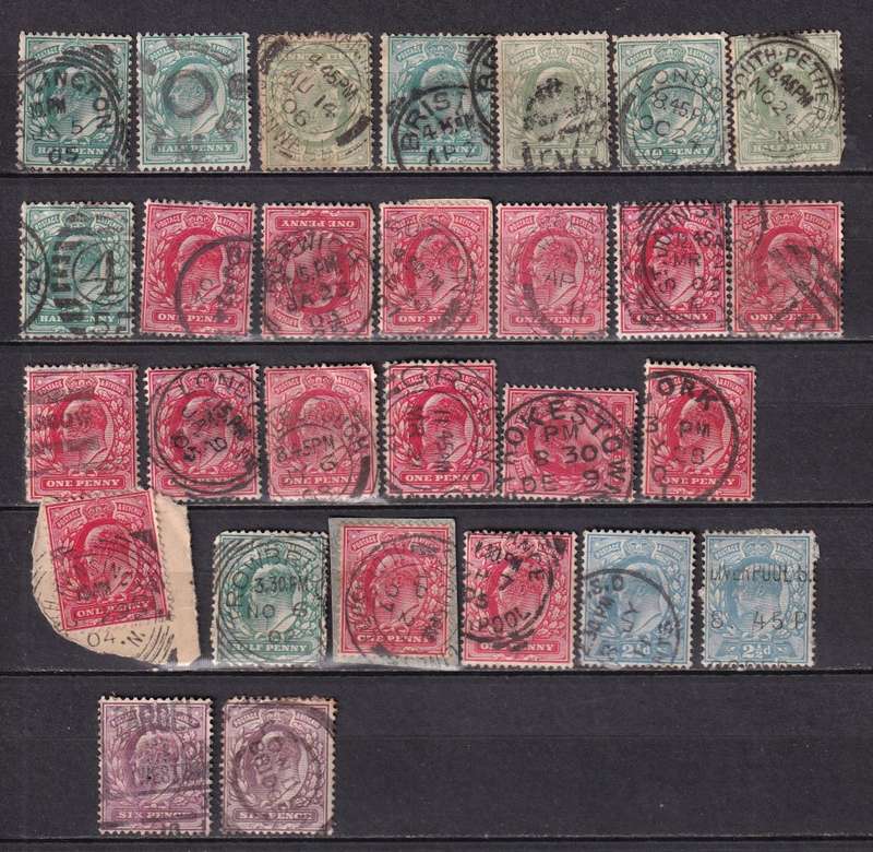 GB KE VI part sets, used        (3 x SCANS)