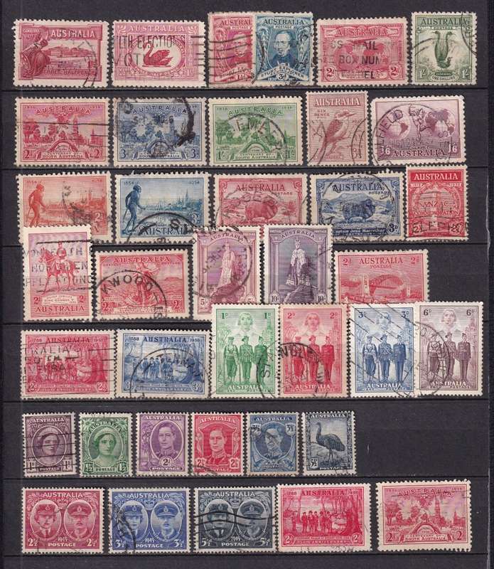 Australia sets and part sets, used                   (5 SCANS)