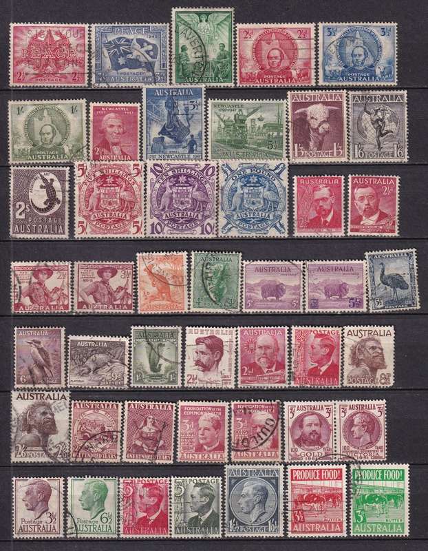Australia sets and part sets, used                   (5 SCANS)