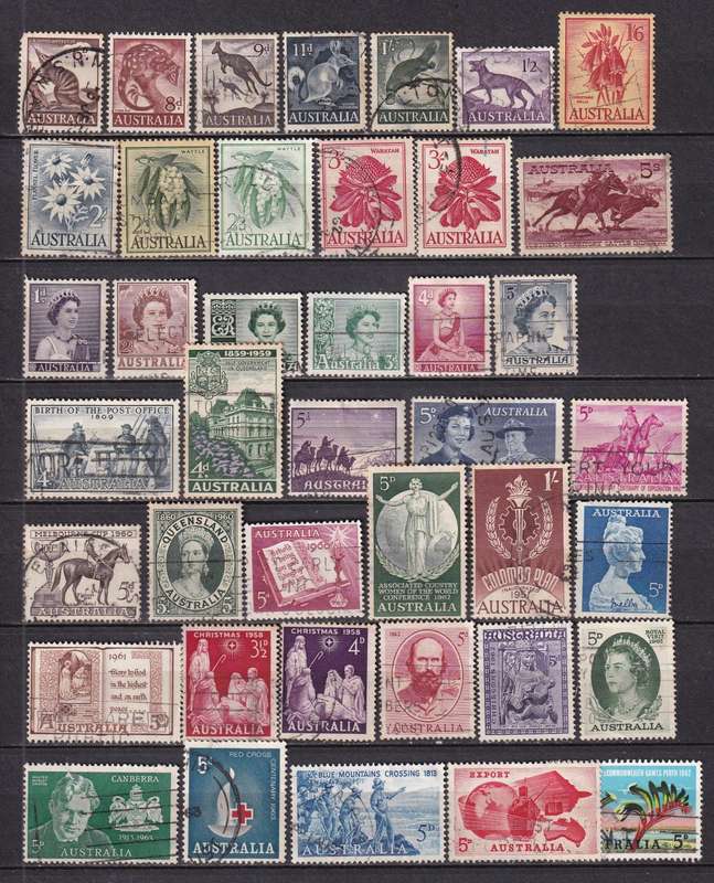 Australia sets and part sets, used                   (5 SCANS)