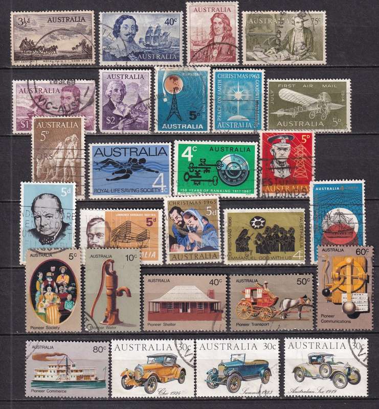 Australia sets and part sets, used                   (5 SCANS)