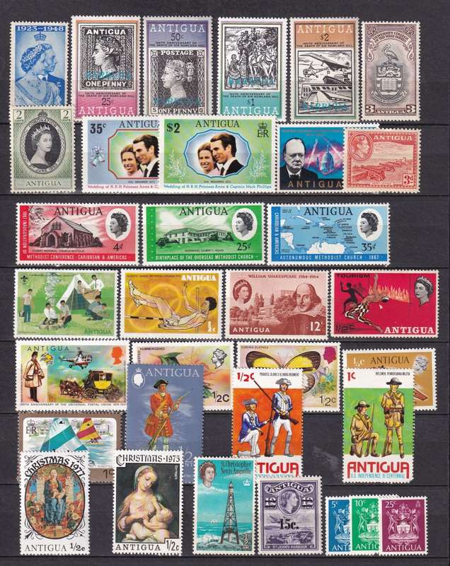Antigua 1908> KG VI & QE part sets , M/H         (2 X SCANS, CV £55+)