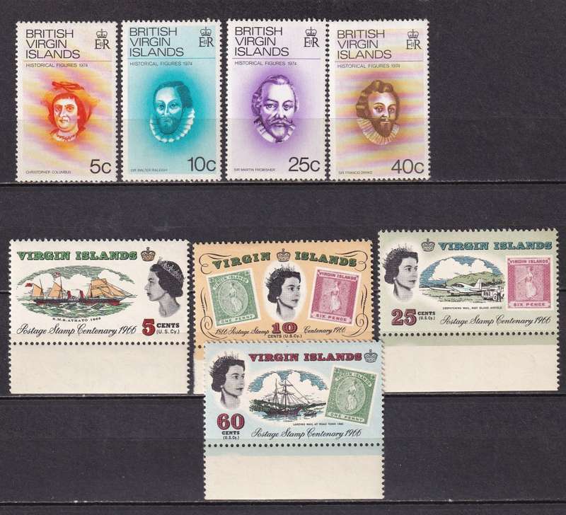 British Virgin Islands KG V, KE, KG VI part sets , MLH                ( 2 x SCANS)