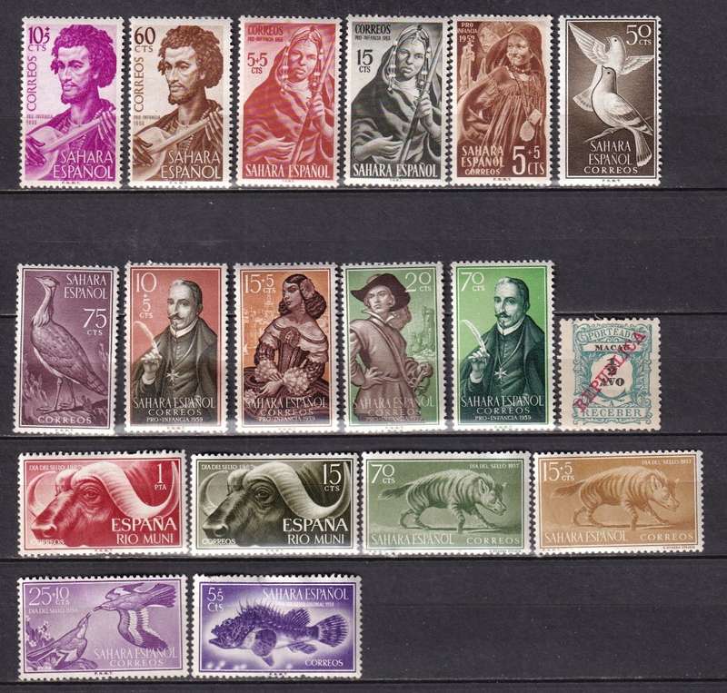 Spain colonies part sets, M/H                    (7 SCANS)