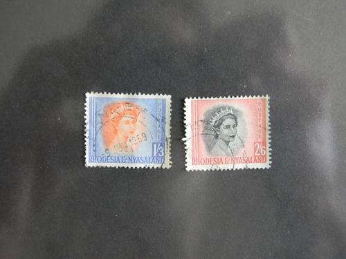 Rhodesia & Nyasaland  pair , used