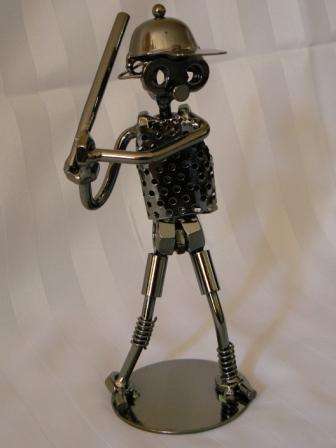 Metal Cricket Man Uniquely Hand Crafted Display