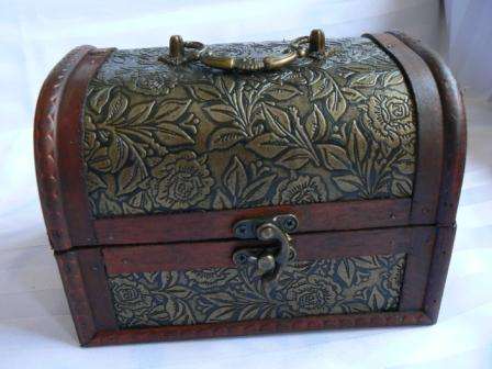 Jewellery MEDIUM Decorative Buckle Wooden Boxes ( Set of 2 )