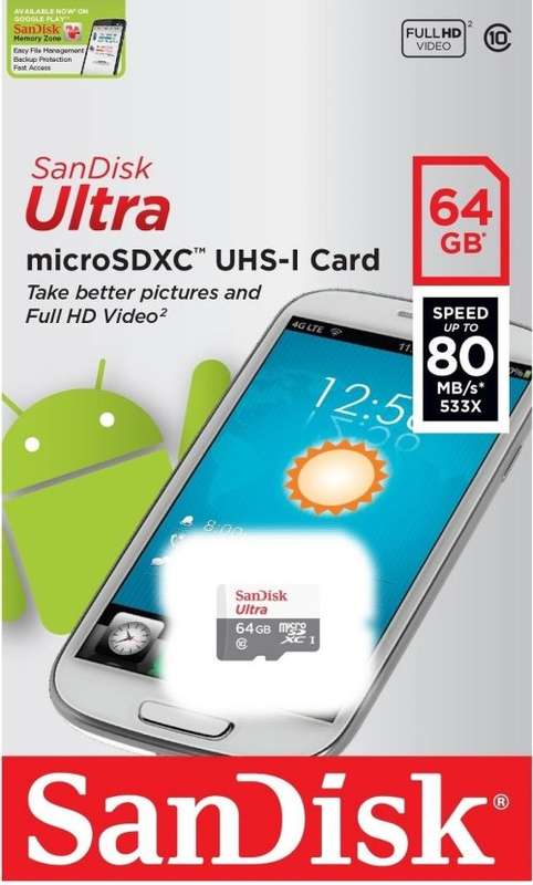 SanDisk Ultra 64GB MicroSD Card (Free Shipping)