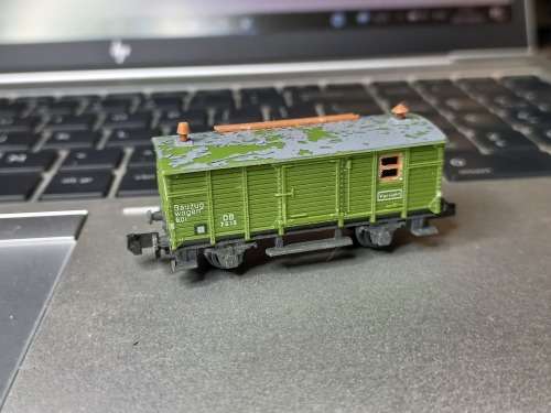 N Scale Arnold 4640 DB 7818 Bauzug Construction Train Car