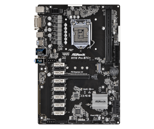 ASRock H110 Pro BTC+ 13x Slot PCIe Crypto Mining Motherboard