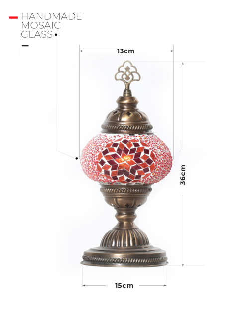 Dare to Be Epic: Mosaic Table Lamp Red