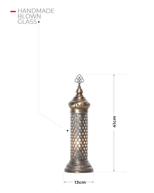 Dare to Be Epic: Turkish Handmade Mosaic Table Lamp Blown Glass