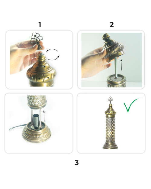 Dare to Be Epic: Turkish Handmade Mosaic Table Lamp Blown Glass