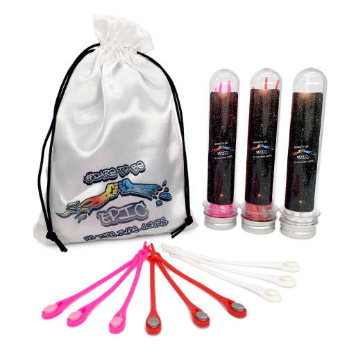 Dare to Be Epic No Tie Shoelaces Combo - Pink, Red, White
