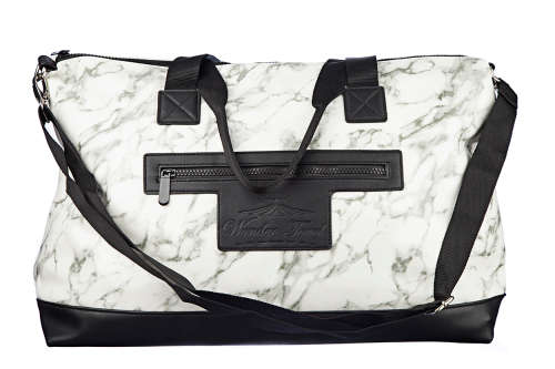 Wonder Towel White Marble Gym and Beauty Bag Collection Grey