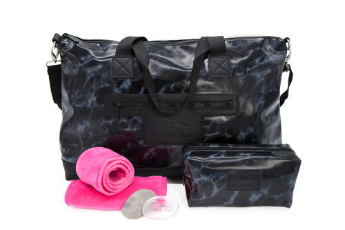 Wonder Towel Black Marble Gym and Beauty Bag Collection  Pink