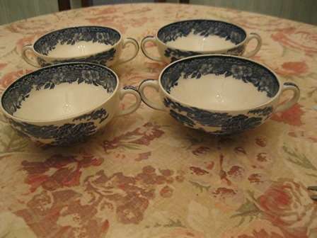 Stunning Enoch Wedgewood "Woodlande Soup Bowls x4