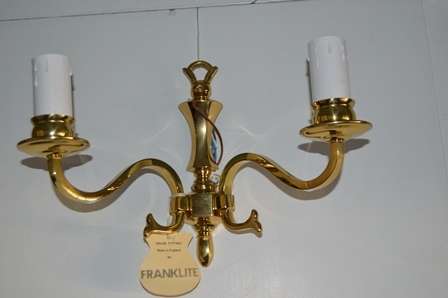 Beautiful Solid Brass Franklite made in England Wall Light